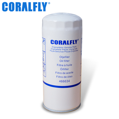 Cartridge Style Oil Filter 466634 CORALFLY Oil Filter For Truck Diesel Engine