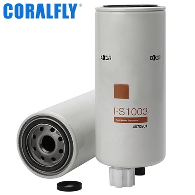 Fs1003 P551103 3406889 CORALFLY Fuel Water Separator Spin - On With Drain , Sensor Port And Reusable Sensor
