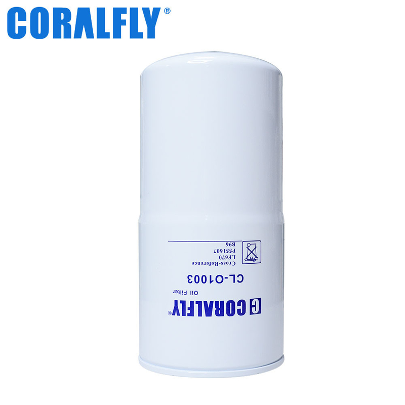 Full Flow Lube Oil Filter Lf670 CORALFLY Coolant Filter 21 Micron